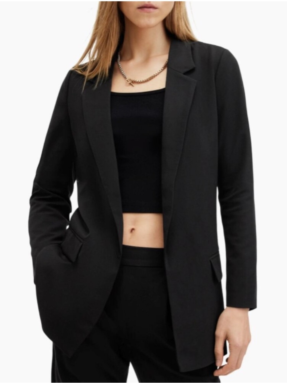 All Saints Black Aleida Blazer
